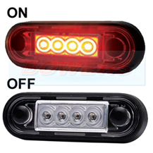 Easy Fit Slim Red LED Marker Light Ideal For Truck & Van Bars